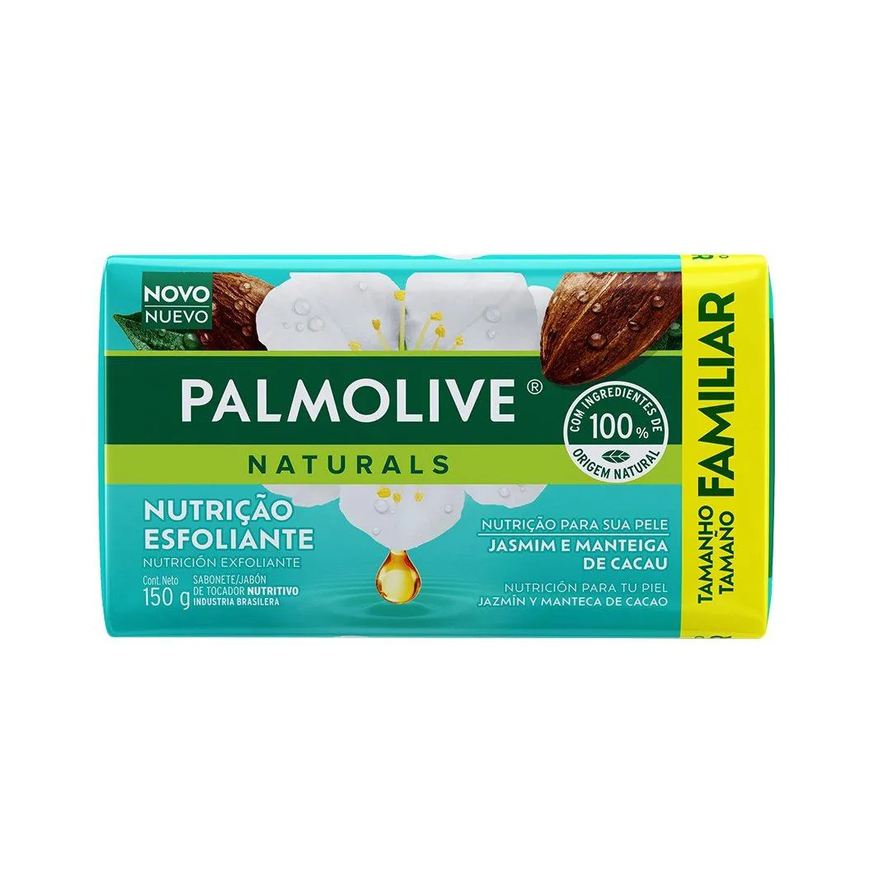 Palmolive Sabonete Naturals Nutrição Esfoliante 150g - Embalagem com 12 unidades