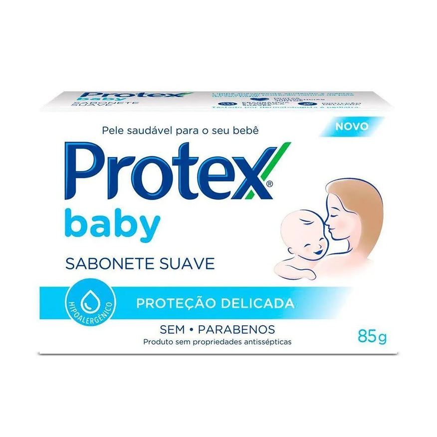 Protex Sabonete Baby Proteção Delicada 85g -embalagem com 12 unidades