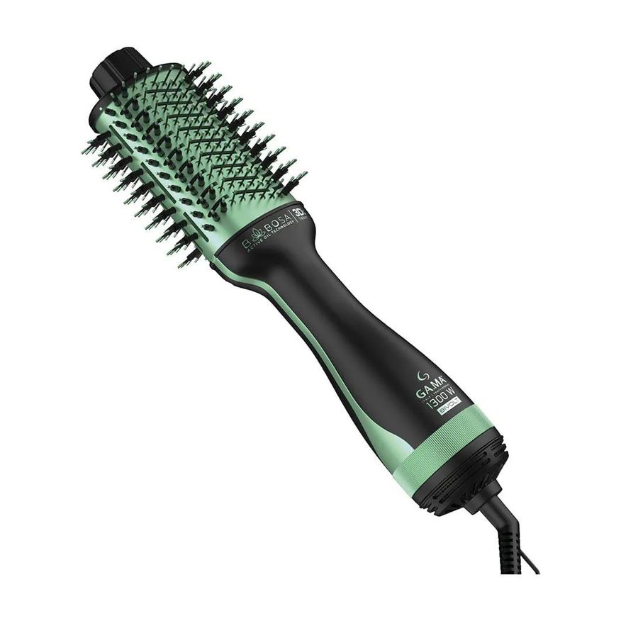 Ga.Ma Italy Escova Secadora Gama Babosa Brush 3D - 1300w, Essencial Oil, Preto/verde 10