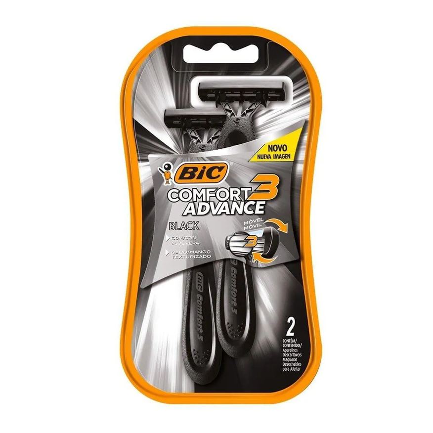 Bic Aparelho Comfort 3 Black Night 12 Embalagens com 2 unidades