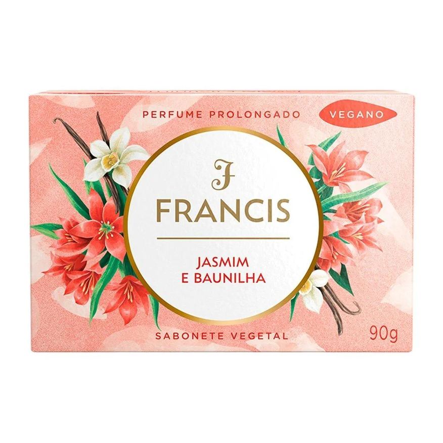 Francis Sabonete Luxo Jasmim e Baunilha 90g - Embalagem com 12 unidades