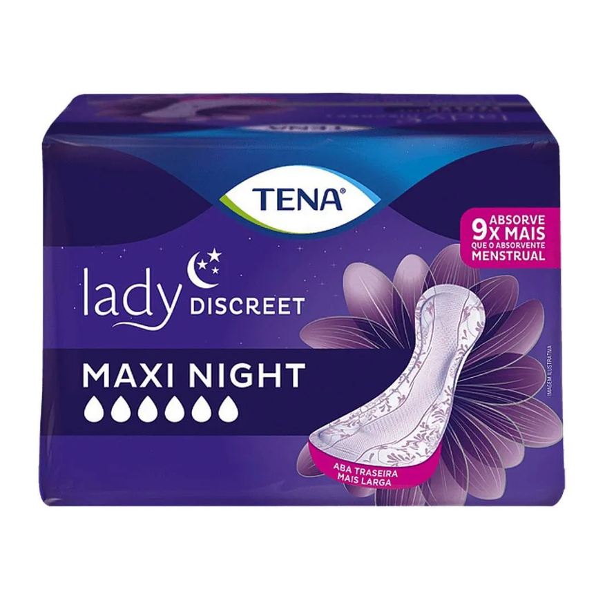 Tena Absorvente Lady Discreet Maxi Night - 14 unidades