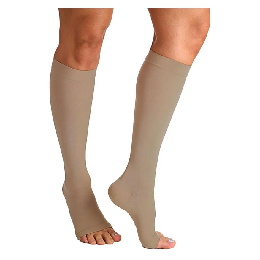 Sigvaris Meia 3/4 Essencial Conforto 15-20mmhg Natural Escura Aberta M2