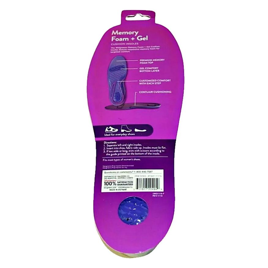 Memory Palmilha Foam Plus + Gel Chantal 34-38 - Par