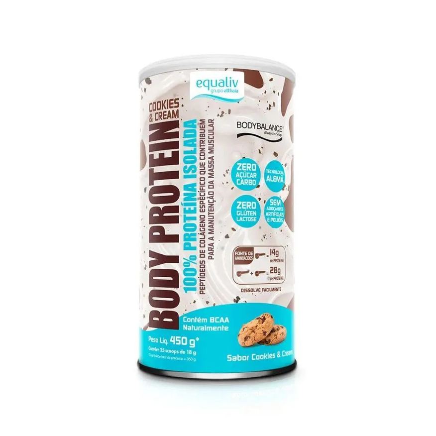 Equaliv Body Protein (600g) - Sabor: Cookies And Cream (450g)