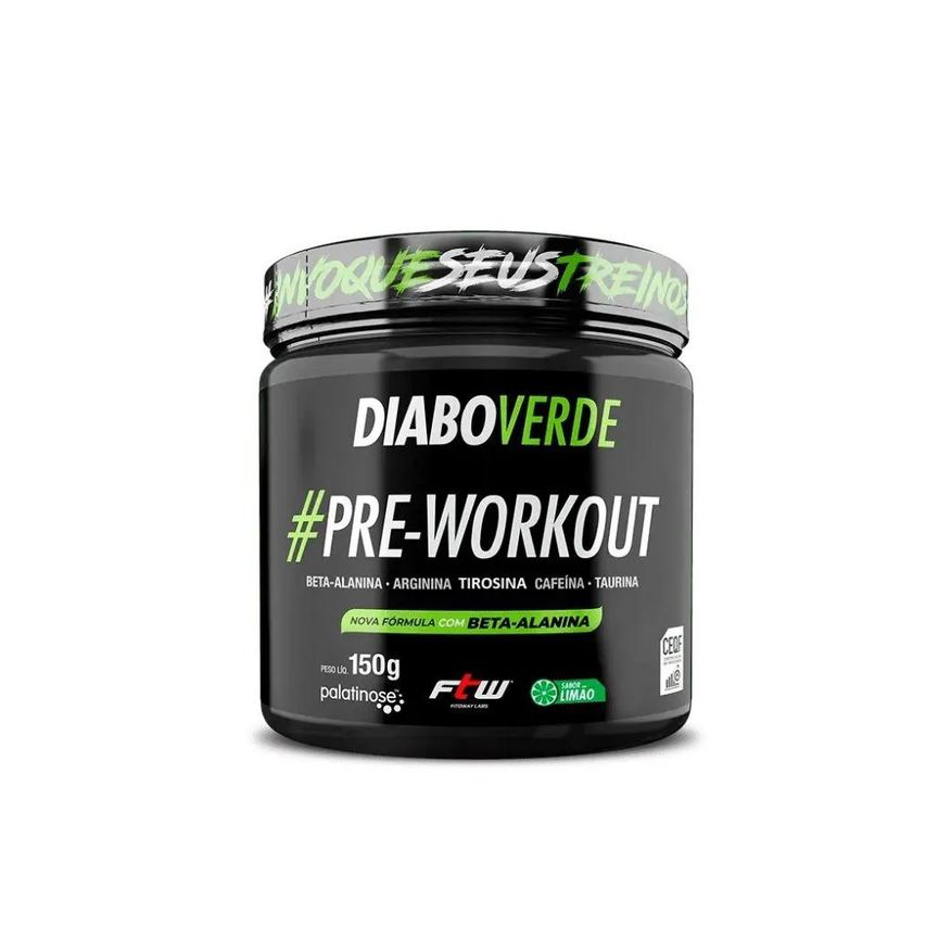 Ftw Sports Nutrition Diabo Verde Pre - Workout (150g) - Sabor: Limão