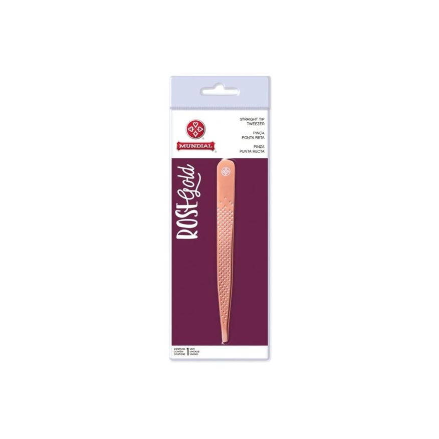 Ponta Pinça Reta Rose Gold Bc512 Design Sobrancelhas Mundial