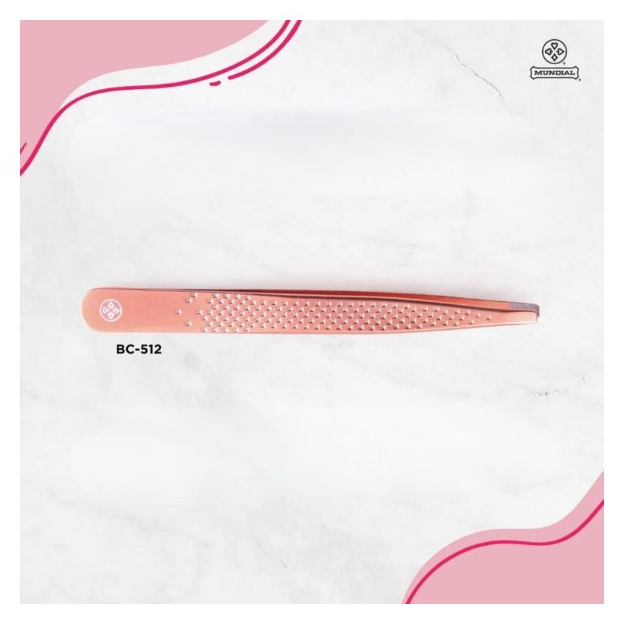 Ponta Pinça Reta Rose Gold Bc512 Design Sobrancelhas Mundial