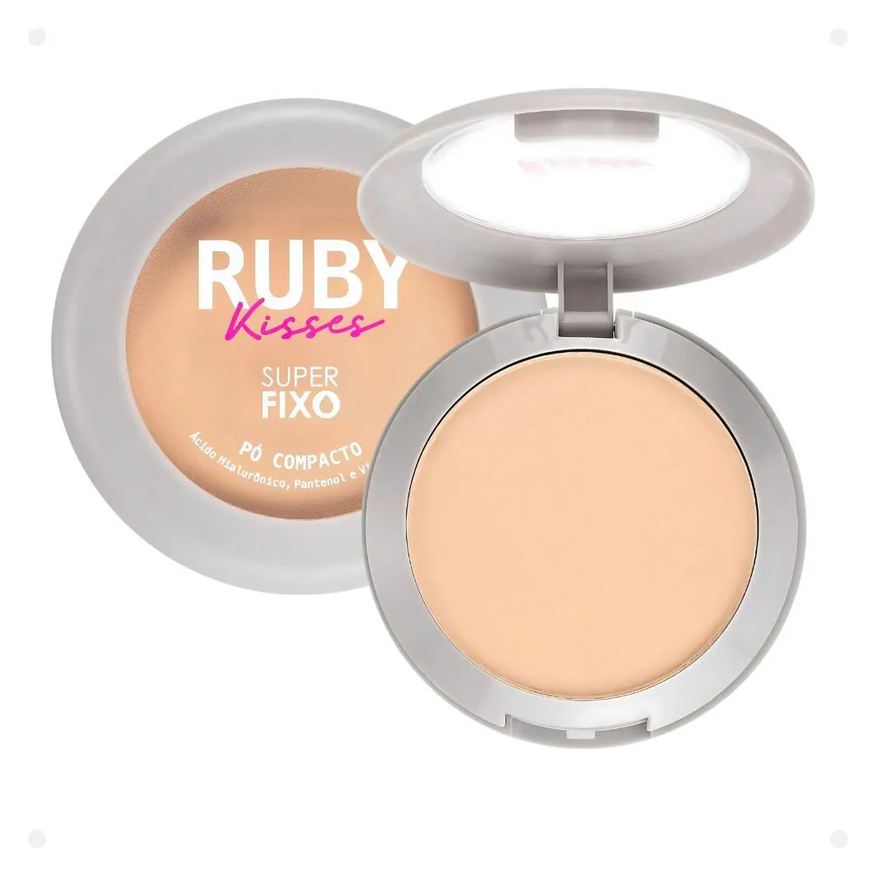 Kiss New York Pó Compacto Ruby Kisses Super Fixo Cor 122 Sfp122b