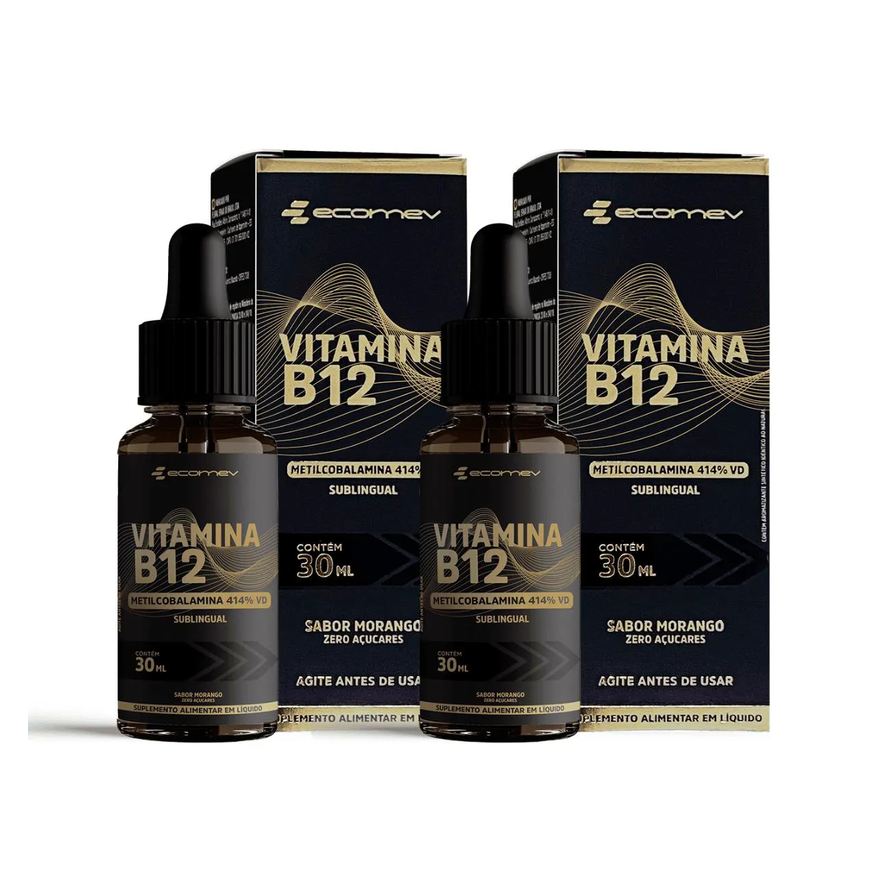 Ecomev 2x Vitamina B12 Metilcobalamina Gotas Subingual 30ml