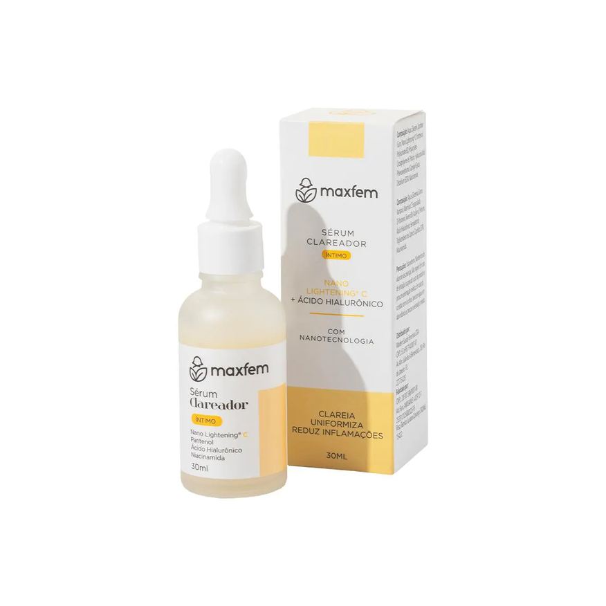 Maxfem Sérum Clareador para Pele Íntima Feminina - Clareia, Hidrata e Uniformiza o Tom da Pele | 30ml