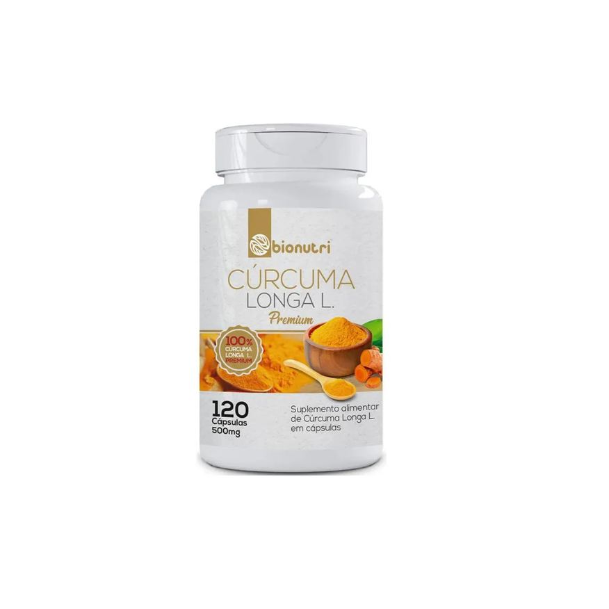Bionutri Cúrcuma Longa 120 cápsula Açafrão Tumérico Açafrão Índia