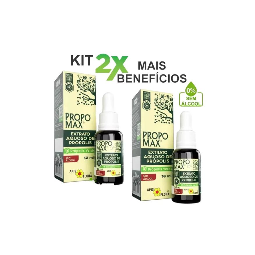 Apis Flora Kit 2x - Extrato de Própolis sem Álcool (aquoso) - 30ml - Propomax®