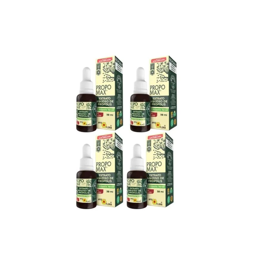 Apis Flora Kit 4x - Extrato de Própolis sem Álcool (aquoso) - 30ml - Propomax®