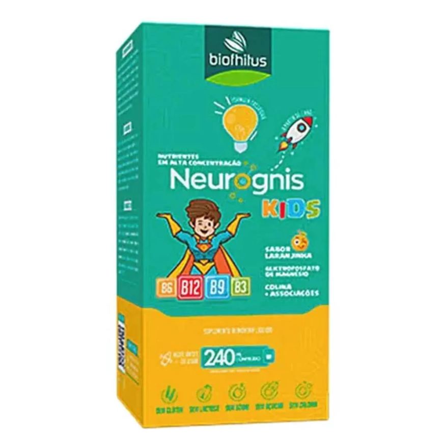 Biofhitus Neurognis Kids Vitaminas B12, B9, B3, B6 Sab Laranja - 240ml