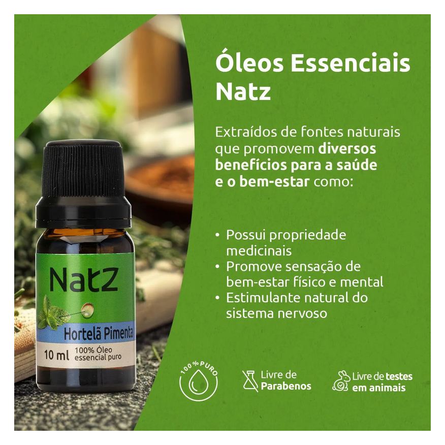 Essencial Óleo Natz Hortelã Pimenta 10ml