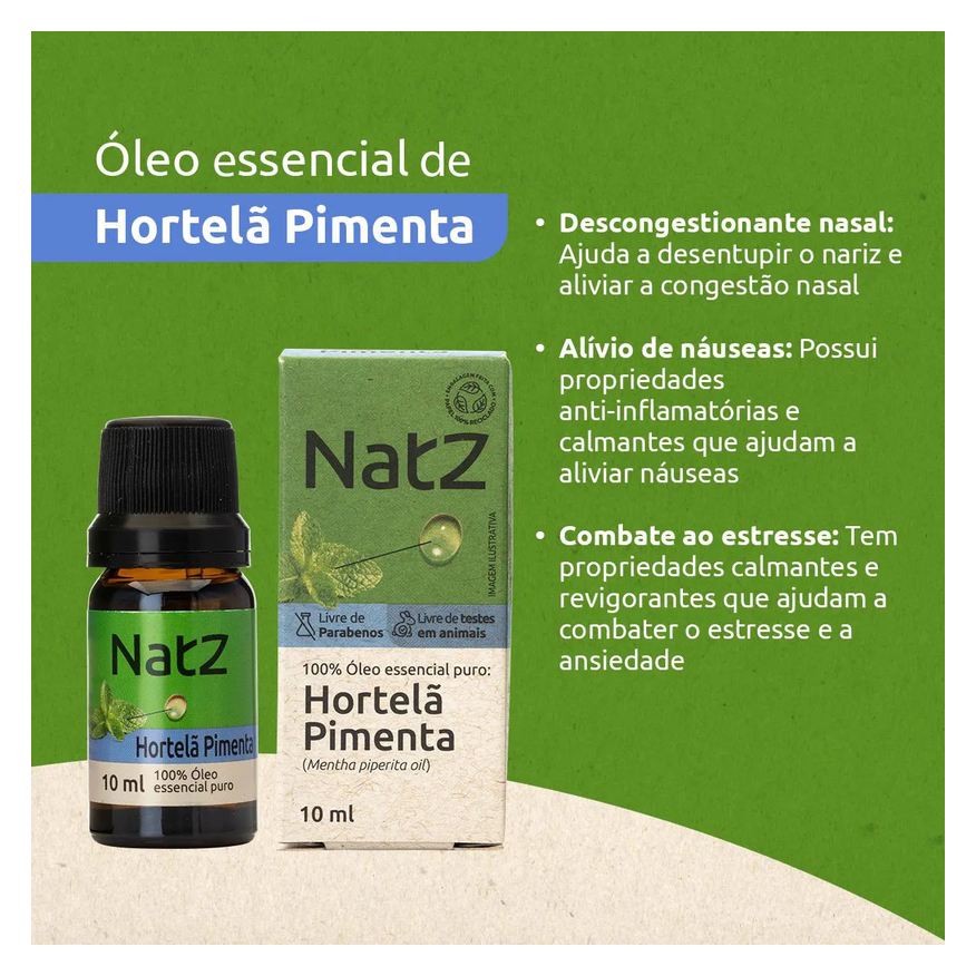 Essencial Óleo Natz Hortelã Pimenta 10ml