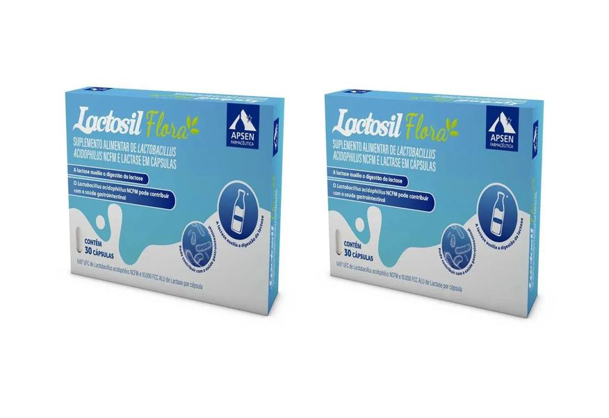 Apsen Kit 2 Suplemento Lactosil Flora Lactase 10000fcc 30cps