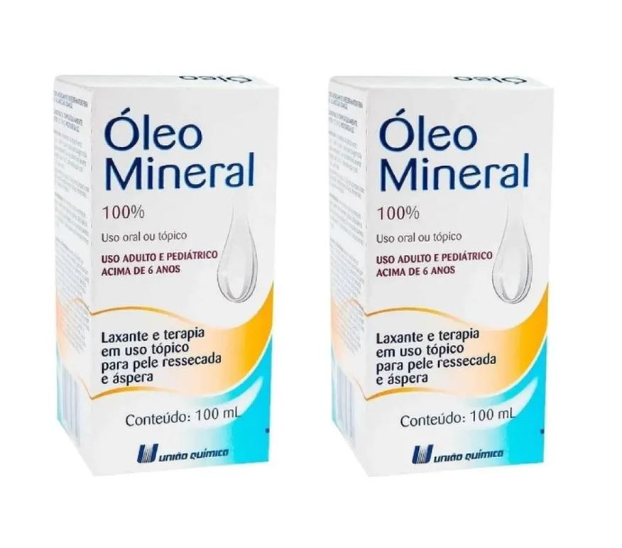 União Química Kit 2 Óleo Mineral Ressecada E Áspera 100ml