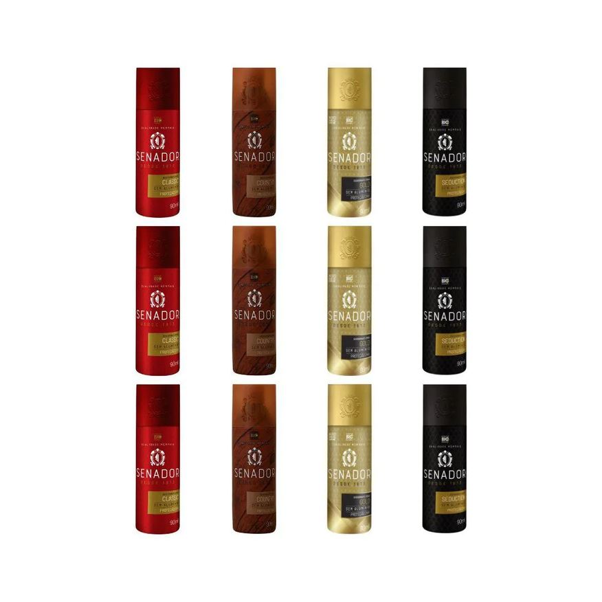 Senador Kit 12 Desodorante Classic+country+gold+seduction
