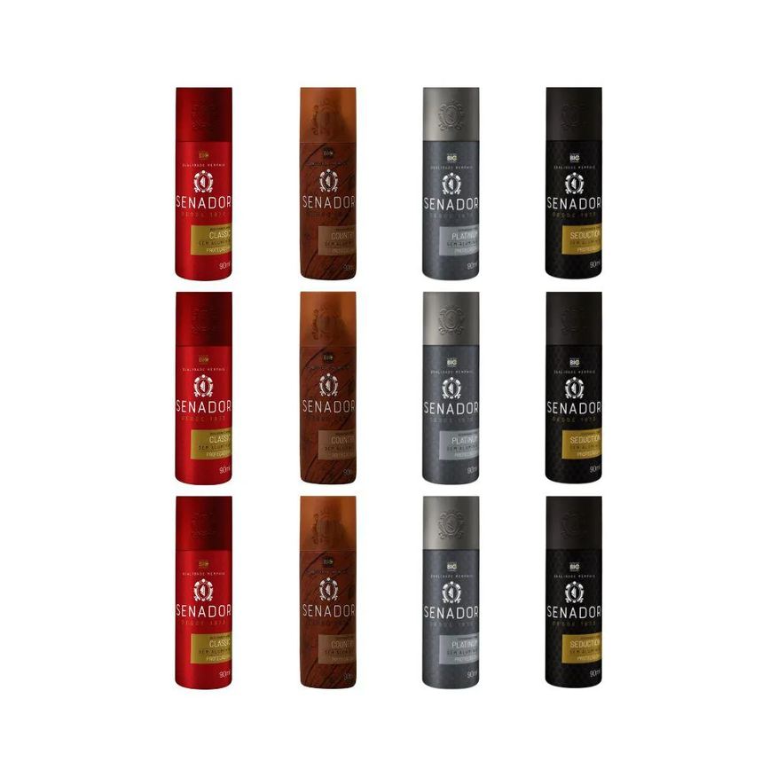 Senador Kit 12 Desodorante Classic+country+platinum+seduct