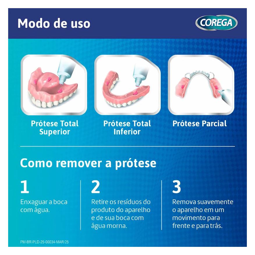 Creme Kit Fixador de Dentadura Ultra Corega Tripla Ação Sem Sabor 70g + 20g