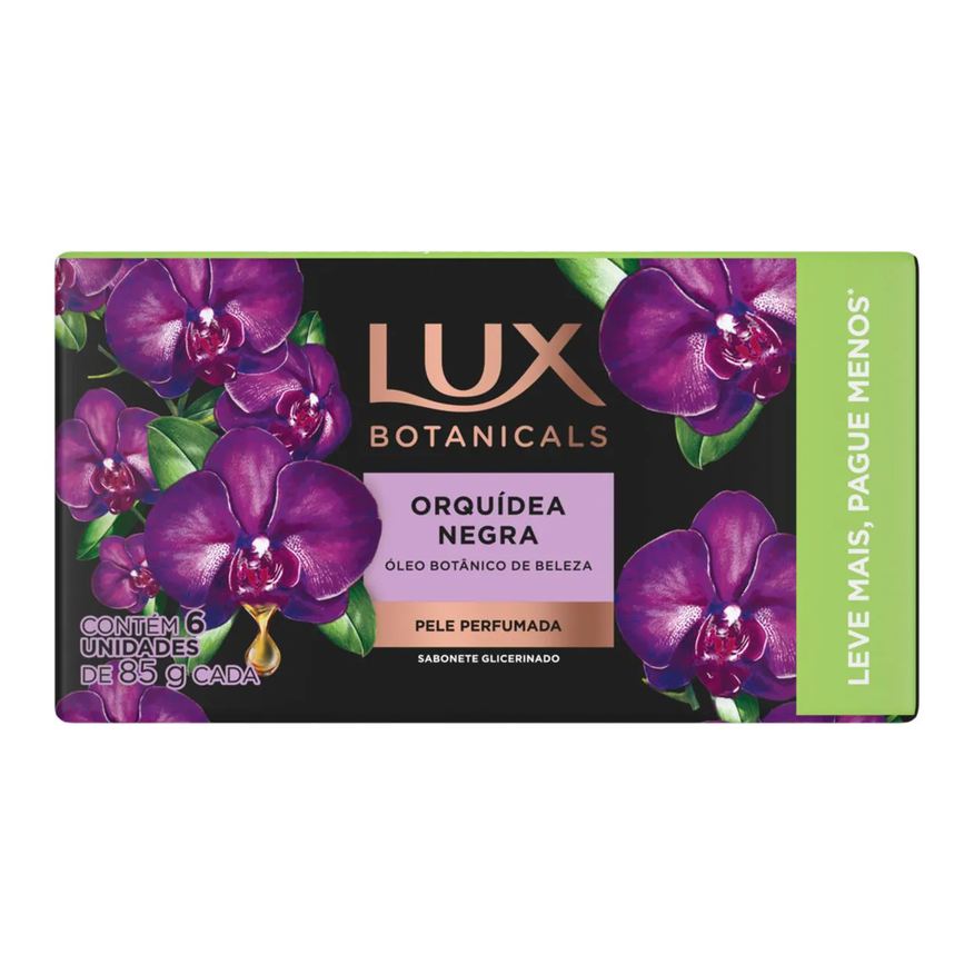 Sabonete Kit em Barra Lux Botanicals Orquídea Negra Glicerinado 6 unidades de 85g cada