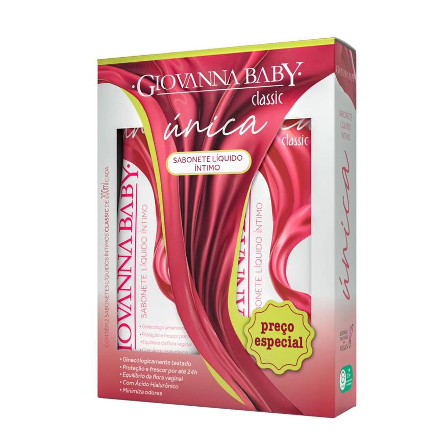 Giovanna Baby Kit Sabonete Íntimo Única Classic 2 unidades de 200ml cada
