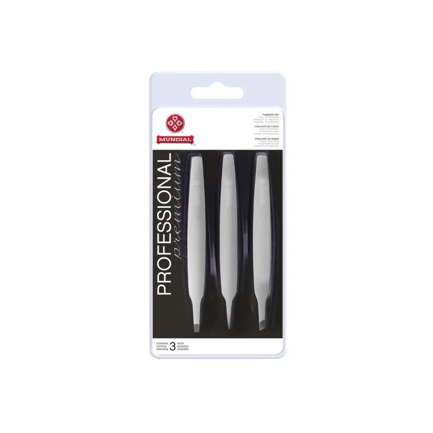 Kit 6 Pinças de Sobrancelha Bc-394 Profissional Aço Mundial