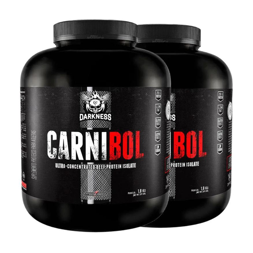Integralmédica Kit 2 Carnibol Proteina Isolado Baunilha 1.8kg - Darkness
