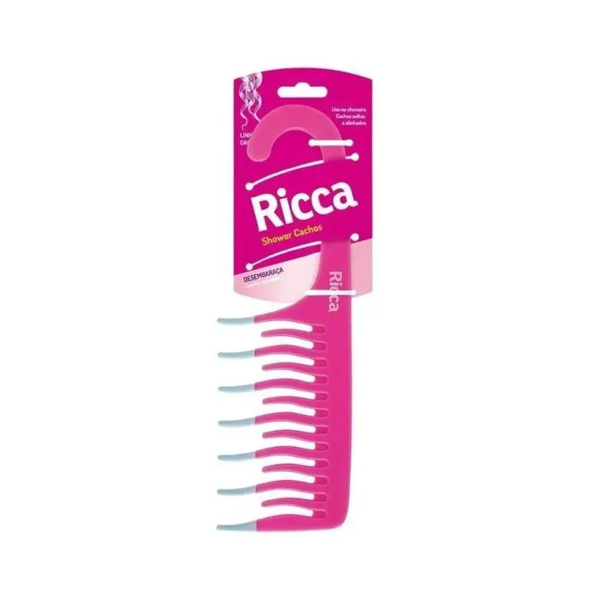 Ricca Pente Shower Cachos Pink Ref 581