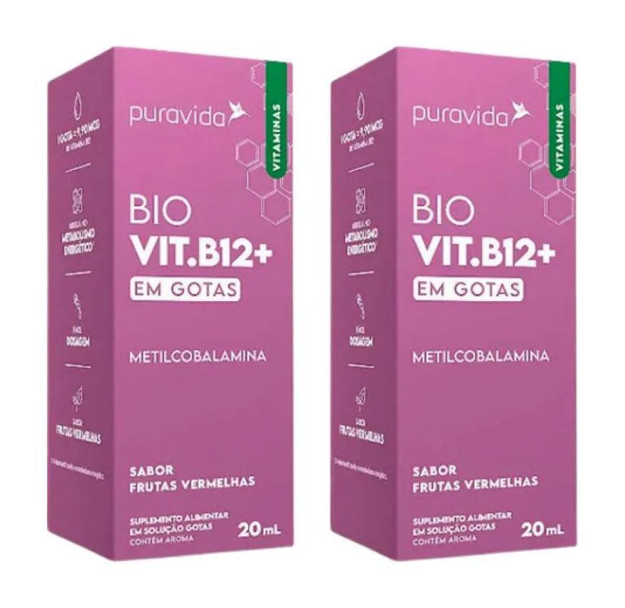 Puravida Kit 2 Bio Vitamina B12 Metilcobalamina 20ml