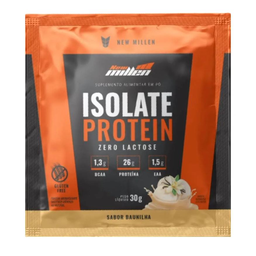 New Millen Sache Isolate Protein 30g - Baunilha - Sem Gluein - Origem Bovina