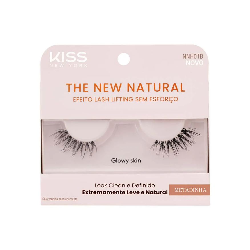 Natura Cílios Postiços Kiss NY The New Natural Metadinha Glowy Skin 1 par
