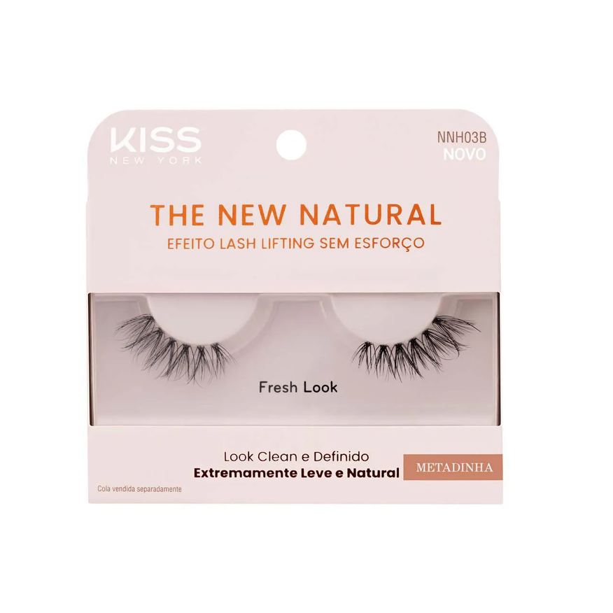 Natura Cílios Postiços Kiss NY The New Natural Metadinha Fresh Look 1 par