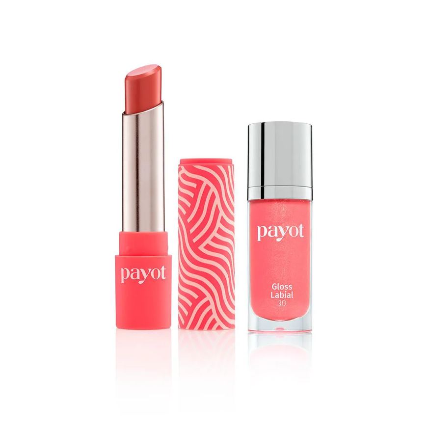 Payot Kit Lábios Chérie - Batom Matte Mistério + Gloss Labial 3d Goiaba 30