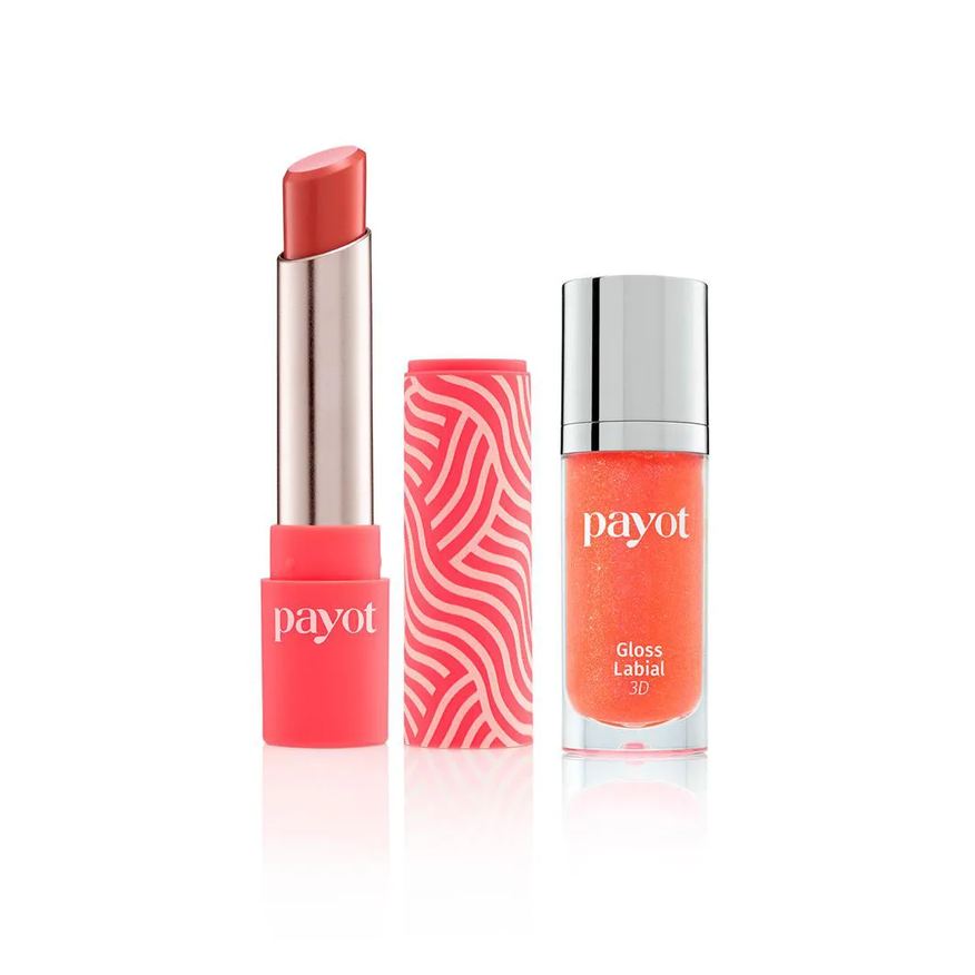 Payot Kit Lábios Chérie - Batom Matte Mistério + Gloss Labial 3d Coral 10