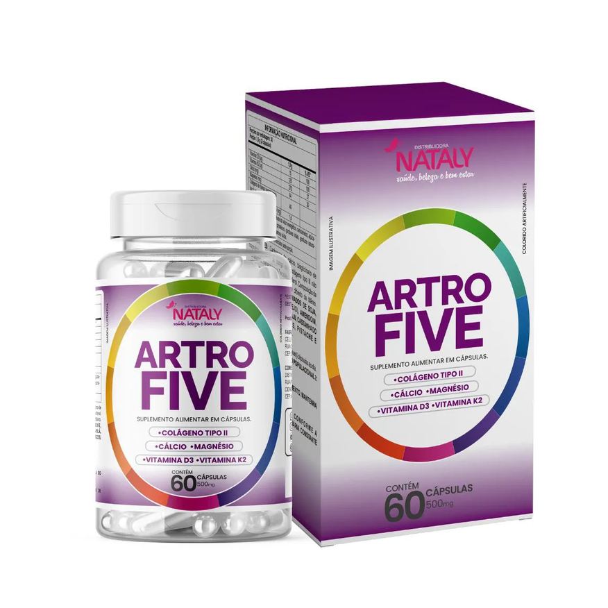 Nataly Artrofive Colágeno Tipo 2 + Magnésio 60 Cápsulas de 500mg