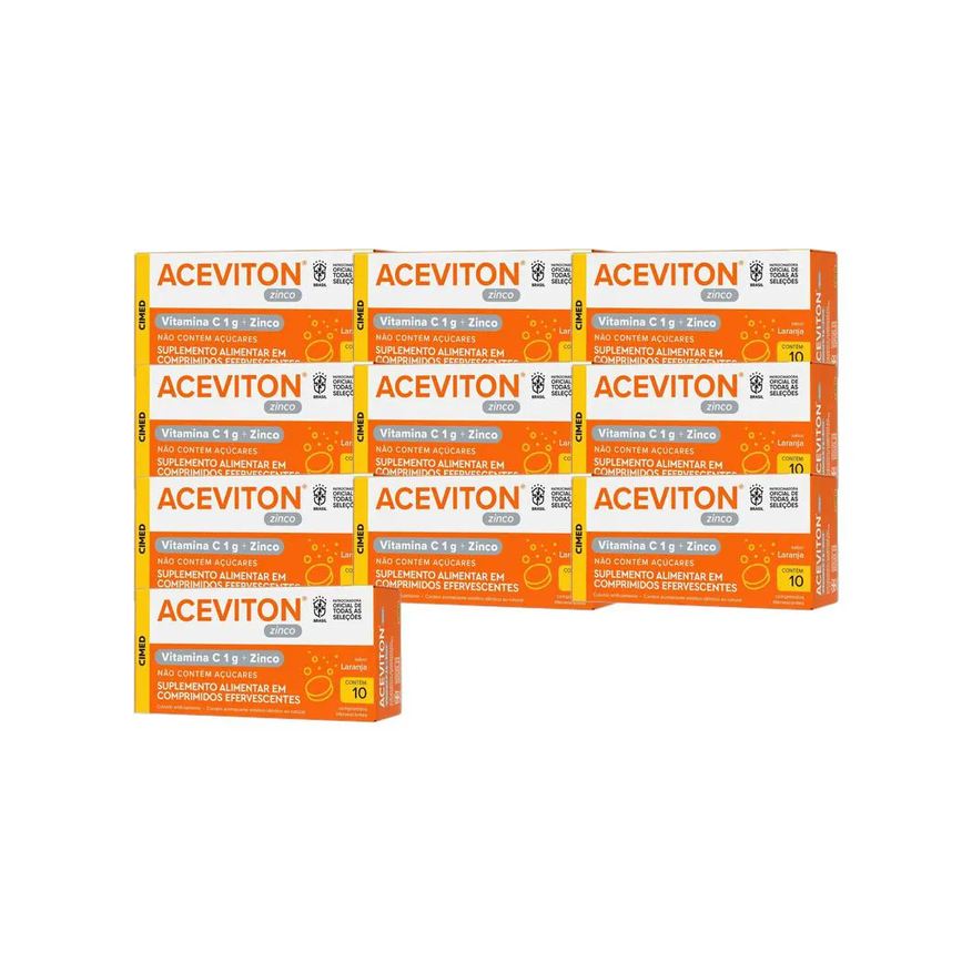 Cimed Kit 10x Vitamina Aceviton Vitamina C + Zinco 10 Cpr