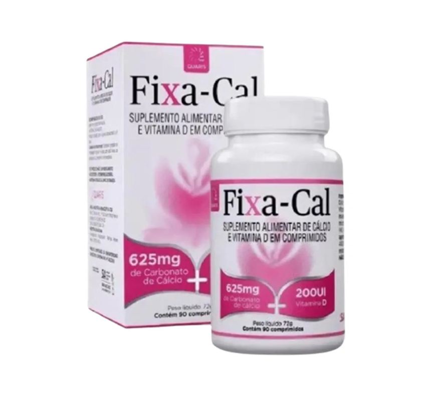 Quaris Suplemento Fixa-cal Cálcio 625mg + Vit D 90cpr