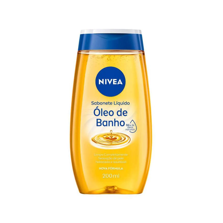 Nivea Kit Esfoliante Corporal para Banho 200ml + Sabonete Líquido Corporal Óleo de Banho 200ml