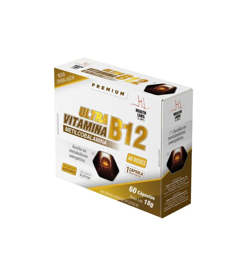 Health Labs Ultra - B12 60 cápsulas - Original