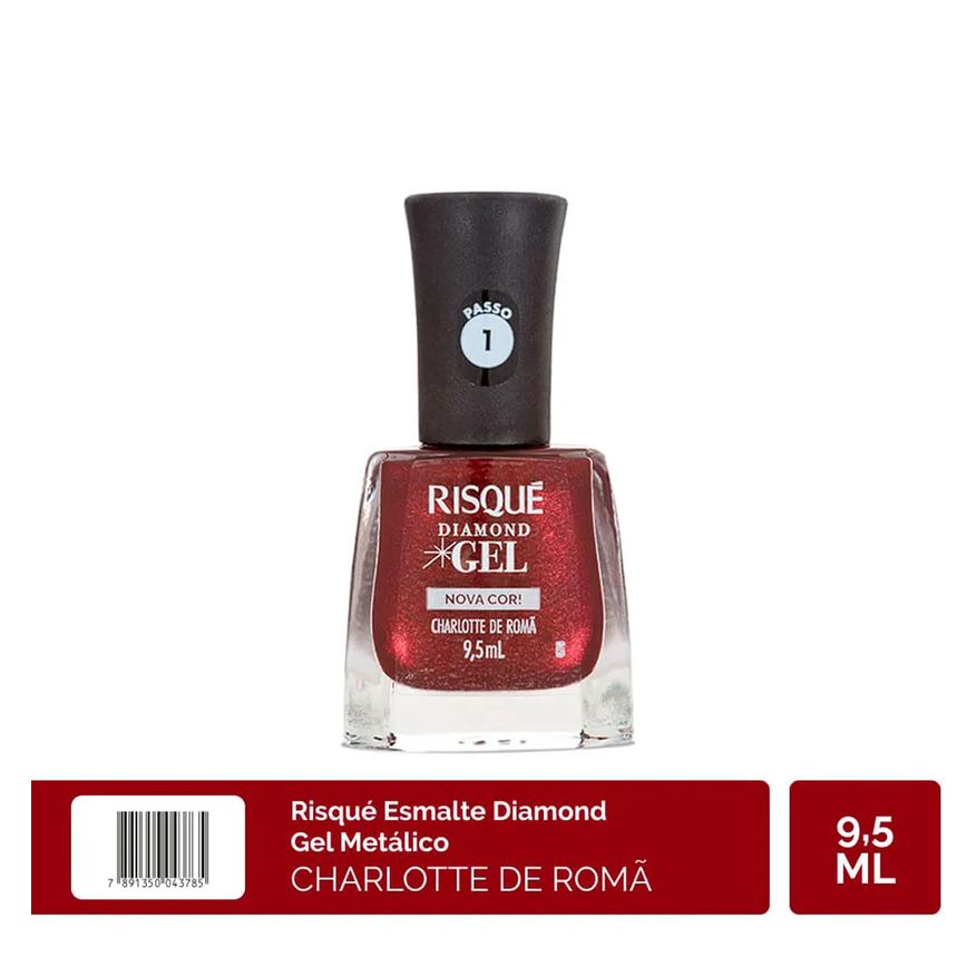 Risqué Esmalte Metálico Diamond Gel Nova Cor! 9,5ml - Charlotte de Romã