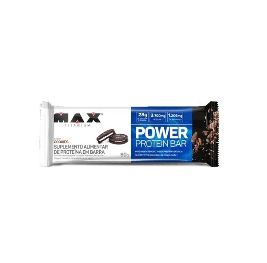 Max Titanium Power Protein Bar (90g) - Sabor: Cookies