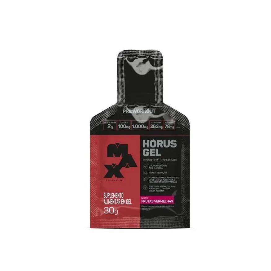 Max Titanium Hórus Gel Sachê (30g) - Sabor: Frutas Vermelhas