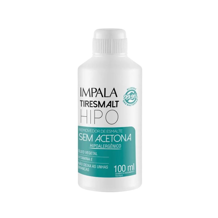 de Removedor Esmalte sem Acetona Tiresmalt Impala Hipo 100ml