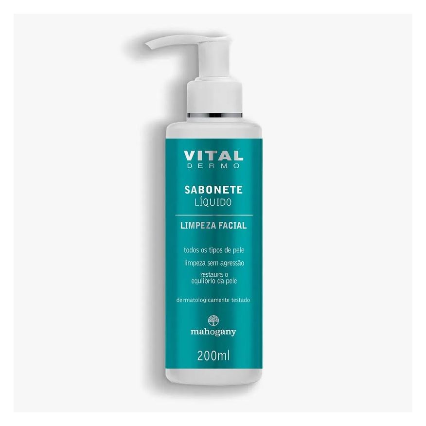 Mahogany Sabonete Liquido Facial Dermo Vital 200ml