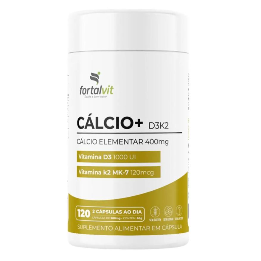 Fortalvit Cálcio+ D3 (1000ui) K2 (120mcg), 120 cápsulas