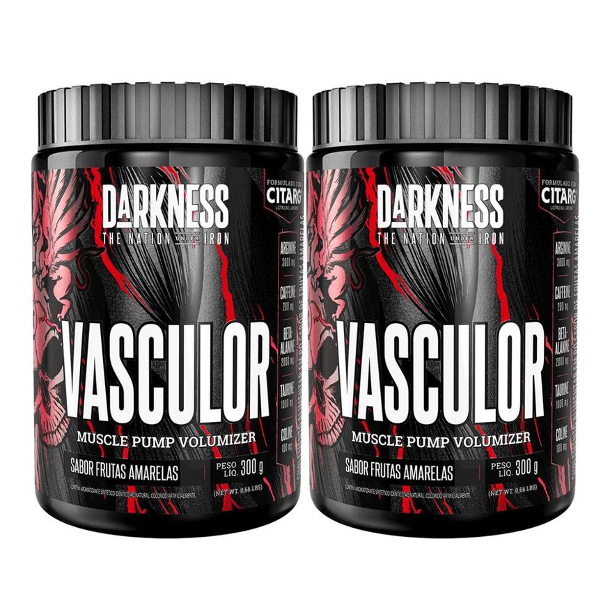 Darkness 2x Pre Treino Vasculor Frutas Amarelas 300g