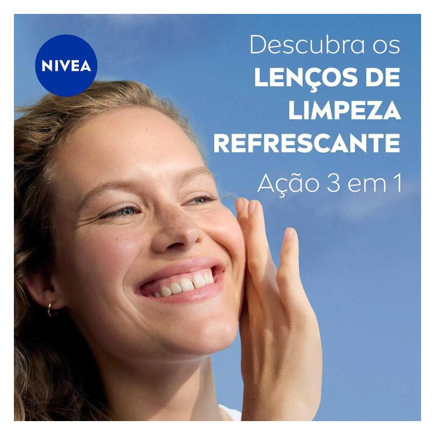 Nivea Lenço Demaquilante 3 em 1 Ação Refrescante 25 unidades